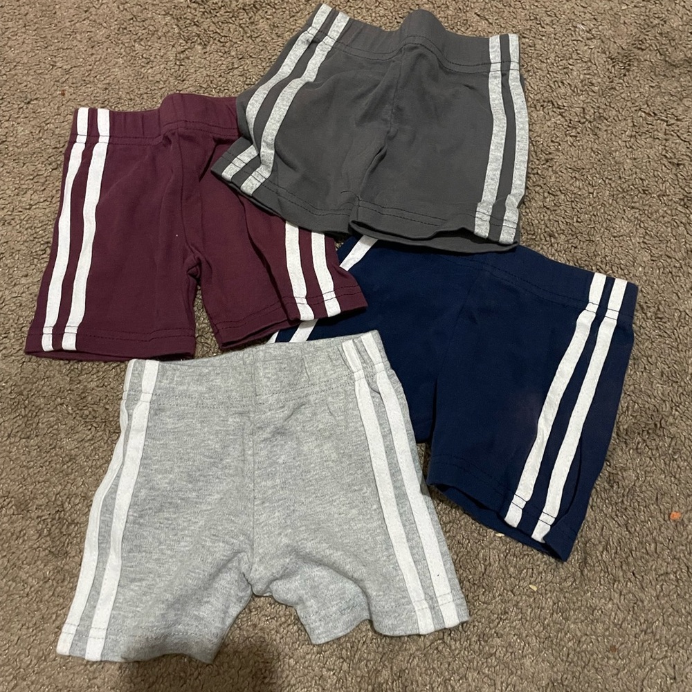 Kids' Multi-Color Striped Shorts Set